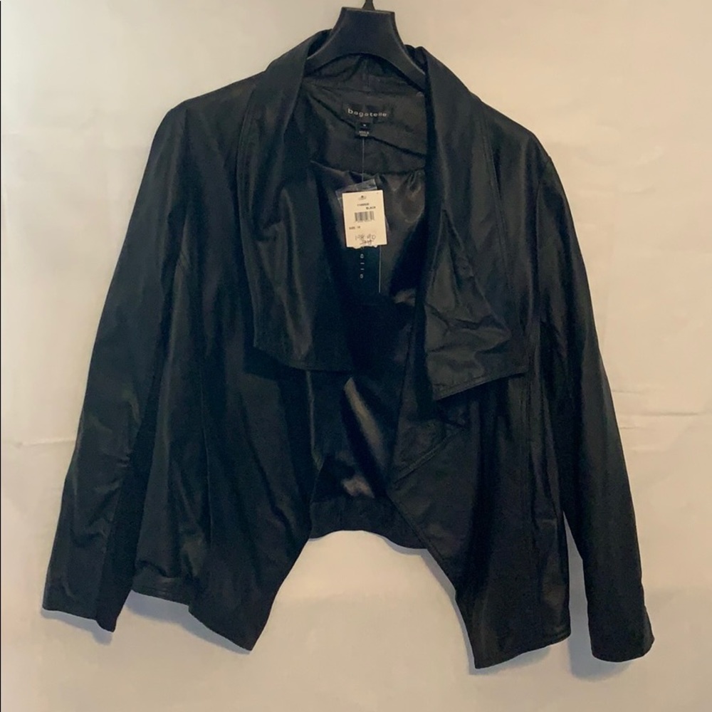 Bagatelle black leather jacket NWT